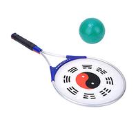 Tnfeeon Tai Chi Racket for Elderly Exercise, Aluminum Alloy Handle, Silicone Face, Lightweight and Durable Design, Perfect for Daily Workout or Gift, Compact with Ball and Bag for Easy (Soft racket)