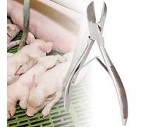 Tnfeeon Teeth Clipper Stainless Steel Animal Teeth Cutter with Ergonomic Grip for Comfortable Farm Grooming Prevents Biting Injuries in Piglets Dogs Rabbits Easy Clean Anti Rust Design (14cm)
