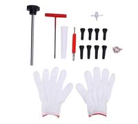 Tnfeeon TR414 Tire Valve Tool Kit Efficient Replacement for Quick Installation Metal ABS Construction Compatible TR413 TR414 Models Ideal for ATVs Trucks Cars Technicians On the Go (Black Handle)