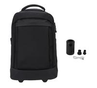 Tnfeeon Travel Backpack,20.5x13.0x8.7in Vacuum Rolling Backpack Quiet Large Capacity Fashion Travel Business Laptop Fits for Work Business Weekender College Black (Black)