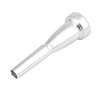 Tnfeeon Trumpet Mouthpiece, Comfortable Head Shape for Long Practice Sessions 3C Size Copper Material 3.9 Ounces Silver Gold Finishes Ideal for Musicians On the Go (Silver)