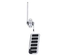 Tnfeeon Universal Accelerator Pedal Polished Aluminum Gas Pedal 2 X 4.5 in Silver Anodized Non Slip Rubber Pads Adjustable Cable Holes for Classic Cars Hot Rods