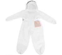 Tnfeeon Ventilated Beekeeping Suit Double Zippers Beekeeper Smock with Hat Air Mesh Bee Jacket for Beekeeping Protective Clothing L XL XXL (L)