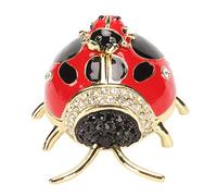 Tnfeeon Vintage Ladybug Jewelry Box, Ring Earring Holder Enamel Decorative Box with Hinge Closure, Hand Painted Mini Trinket for Home Decor, Compact Size, Giving