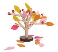 Tnfeeon Wood Building Blocks Set, 3D Tree Puzzle for Learning and Skill Development with Wood Material, Stimulates Imagination Through Open-Ended Play Activities, (Yellow leaf style)