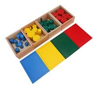 Tnfeeon Wooden Cylinders Stacking Blocks, Colorful Montessori Sensory Learning Set Enhances Size Recognition Visual Perception and Color Identification for Early Learners, 4.7 Inch