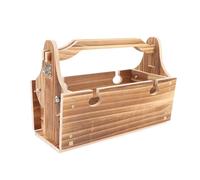 Tnfeeon Wooden Folding Picnic Basket Candy Storage Basket Fruit Serving Organizer Table Outdoor Portable 2 in 1 Vintage with Wine Glass Holder (Charcoal Color)