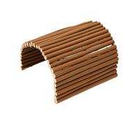 Tnfeeon Wooden Reptile Hide Cave Bendable Tunnel for Bearded Dragons Geckos Lizards Snakes Climbing Bridge Hiding Spot Animal Chew Toy Small Pets Decor