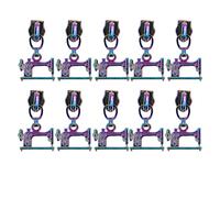 Tnfeeon Zipper Pull 10 Pcs, Zipper Fix Replacement Clip, Metal DIY Retro Slide epair Kit for Jacket Purses Luggage Backpacks Bags and Shoes(Seven colors)