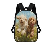 TNFHSOFT Backpack for Kids Boys Girls Cockapoo Dog Casual Big Capacity School Bags Teenager Rucksack with Side Bottle Pockets 17inch