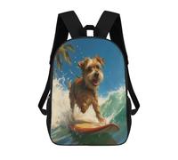 TNFHSOFT Backpacks Border Terrier Dog Kids School Backpack School Bag 3D School Bag for Boys Womens Elementary And Middle School Students,Gifts For Boys And Girls 17inch