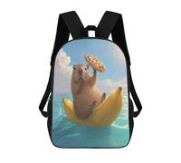 TNFHSOFT Backpacks Capybara Kids School Backpack School Bag 3D School Bag for Boys Womens Elementary And Middle School Students,Gifts For Boys And Girls 17inch