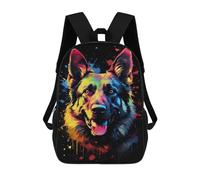 TNFHSOFT Backpacks German Shepherd Dog Kids School Backpack School Bag 3D Dog School Bag for Boys Womens Elementary And Middle School Students,Gifts For Boys And Girls 17inch