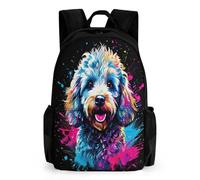 TNFHSOFT Cockapoo Dog Backpacks Boys Girls Secondary School Bookbags Dog Backpack for Junior Elementary Rucksack 42x30.5cm