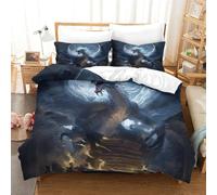 TNFHSOFT Flying Dragon 3D Printed Quilt Cover Cool Animals Design Duvet Cover Set Bedding Set,Soft Microfiber,Hidden Zipper Boys And Girls King（220x240cm）