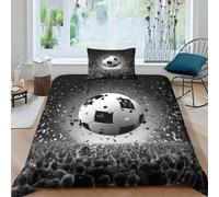TNFHSOFT Football 3d Print Duvet Cover Bedding Set Kids Teens Comforter Cover Set Soft Microfiber Quilt Cover with Zipper Closurewith with Pillwocase Single（135x200cm）