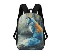 TNFHSOFT Fox 3D Printed School Bookbags Animal Children's Backpacks School Bag for Boys Girls Elementary And Middle 17inch