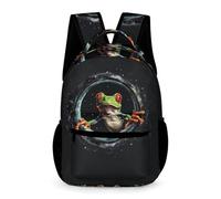 TNFHSOFT Frog Kids Backpack,School Backpack Kids School Bag 3D Printed Large Capacity Backpack for Kids Boys And Girls One Size