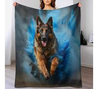 TNFHSOFT German Shepherd Dog Blanket Fleece Flannel Throw Blanket for Kids Boys Girls Adults Microfiber Plush Blanket Decor Fuzzy Blanket for Sofa Bed TV Livingroom 40"x50" Inch