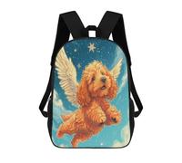 TNFHSOFT Kids Backpack Girls Backpacks Boys Backpack Children's Backpacks, 3D Cockapoo Dog Personalised Rucksack for Teenagers School Sports Travel Holiday 17inch