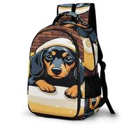 TNFHSOFT Kids Backpack Girls Backpacks Boys Backpack Children's Backpacks, 3D Dachshund Dog Personalised Rucksack for Teenagers School Sports Travel Holiday One Size
