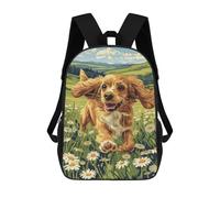 TNFHSOFT King Charles Spaniel Backpacks Boys Girls Secondary School Bookbags Backpack for Junior Elementary Rucksack 17inch