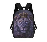 TNFHSOFT Lion King Backpack, Children's Backpack, Student School Bag, Bookbag Backpack, 3D Printed School Bag for Boys And Girls, 17 Inches
