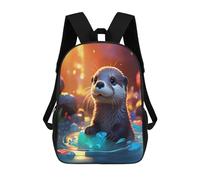 TNFHSOFT Otter School-Bags Backpacks for Teens,Elementary Boys And Girls Bookbags,Animal Lightweight Casual Daypack