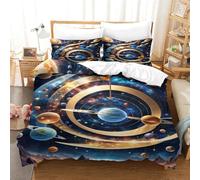 TNFHSOFT Saturn Duvet Cover Set Hotel Quality Comforter Cover 3 Piece Soft Microfiber Quilt Cover And Pillow Cases for Adults Kids Bedroom Decoration Bedding Set Single(140x200cm)