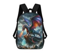 TNFHSOFT School Backpack for Children 3D Printed Dragon Backpack Dinosaur Backpack Sports Backpacks for Boys And Girls Fashionable Backpack 17 Inches