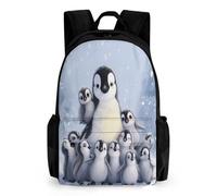 TNFHSOFT School Backpack for Children 3D Printed Penguin Backpack Cute Animals Backpack Sports Backpacks for Boys And Girls Fashionable Backpack 42x30.5cm
