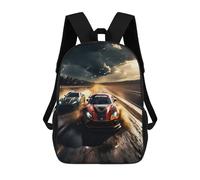 TNFHSOFT Sports Car School-Bags Backpacks for Teens,Elementary Boys And Girls Bookbags,Racing Lightweight Casual Daypack
