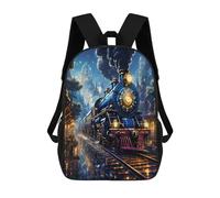 TNFHSOFT Steam Train Backpacks Boys Girls Secondary School Bookbags Retro Style Backpack for Junior Elementary Rucksack