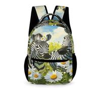 TNFHSOFT Zebra Backpack Wild Animal Bookbags for Boys And Girls With,Travel School Bag for Students with Side Pockets,Toddler Backpack for Books And Toys One Size
