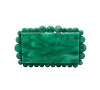 Tngan Women Acrylic Evening Clutch Box Purse Marble Handbag for Wedding Cocktail Party Banquet, Green a