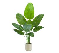TNGGNT Artificial Bird of Paradise Plant 4FT - Realistic Faux Banana Plants