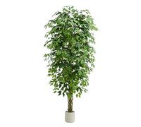 TNGGNT Artificial Plant Ficus Benjamini 210 cm, Large Artificial Plants with Pot, Artificial Fake Tree, Artificial Ficus, Ideal for the Dining Room and Entrance Area and Living Room