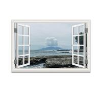 TNGHHSGA A Cloud In The DistanceSpace-Saving Fake Window View Canvas, Lifelike Scenic Wall Art for Bedroom Home 50x75cm Unframed