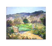 TNGHHSGA A Moorish Garden In Winter John Lavery Irish Realist Portrait & War Scenes Canvas Print - Vintage Home Wall Art 20x24cm Unframed