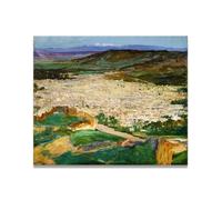 TNGHHSGA A View Of Fez John Lavery Realist Portrait & War Scene Canvas Print - Classic Irish Art for Home Decor 70x84cm in Frameless