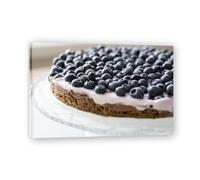 TNGHHSGA Blueberry Pie Fresh Fruit & Real-Shot Scenery Canvas Print - Vibrant Wall Art for Kitchen & Living Room Decor 30x45cm Framed