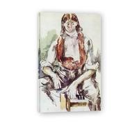 TNGHHSGA Boy In A Red VestPaul CéZanne Post-Impressionist Canvas Print Modern Art Father Decor60x96cm Framed