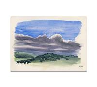 TNGHHSGA Dark Clouds GatheredAustrian Modernist Photomontage Graphic Style Canvas Print - Wall Decor 70x98cm Unframed