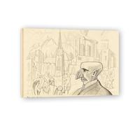 TNGHHSGA Ghost CityAustrian Modernist Photomontage Graphic Style Canvas Print - Wall Decor 20x28cm Framed