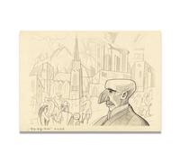 TNGHHSGA Ghost CityAustrian Modernist Photomontage Graphic Style Canvas Print - Wall Decor 80x112cm Unframed