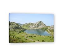 TNGHHSGA Lake WaterCalm Coastal Tide Canvas Art - Soothing Ocean View Print for Relaxing Spaces70x105cm Framed