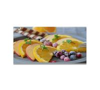TNGHHSGA Lemon Apple Slices Fresh Fruit & Real-Shot Scenery Canvas Print - Vibrant Wall Art for Kitchen & Living Room Decor 60x120cm Unframed