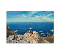 TNGHHSGA Looking Into The DistanceCalm Coastal Tide Canvas Art - Soothing Ocean View Print for Relaxing Spaces50x75cm Unframed