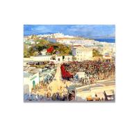 TNGHHSGA Moorish Apartment John Lavery Irish Realist Portrait & War Scenes Canvas Print - Vintage Home Wall Art 60x72cm Unframed