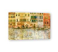 TNGHHSGA Palaces On The Grand CanalMaurice Prendergast Decorative Canvas Art - Post-Impressionist Vibrant Flat Patterns 60x90cm Framed